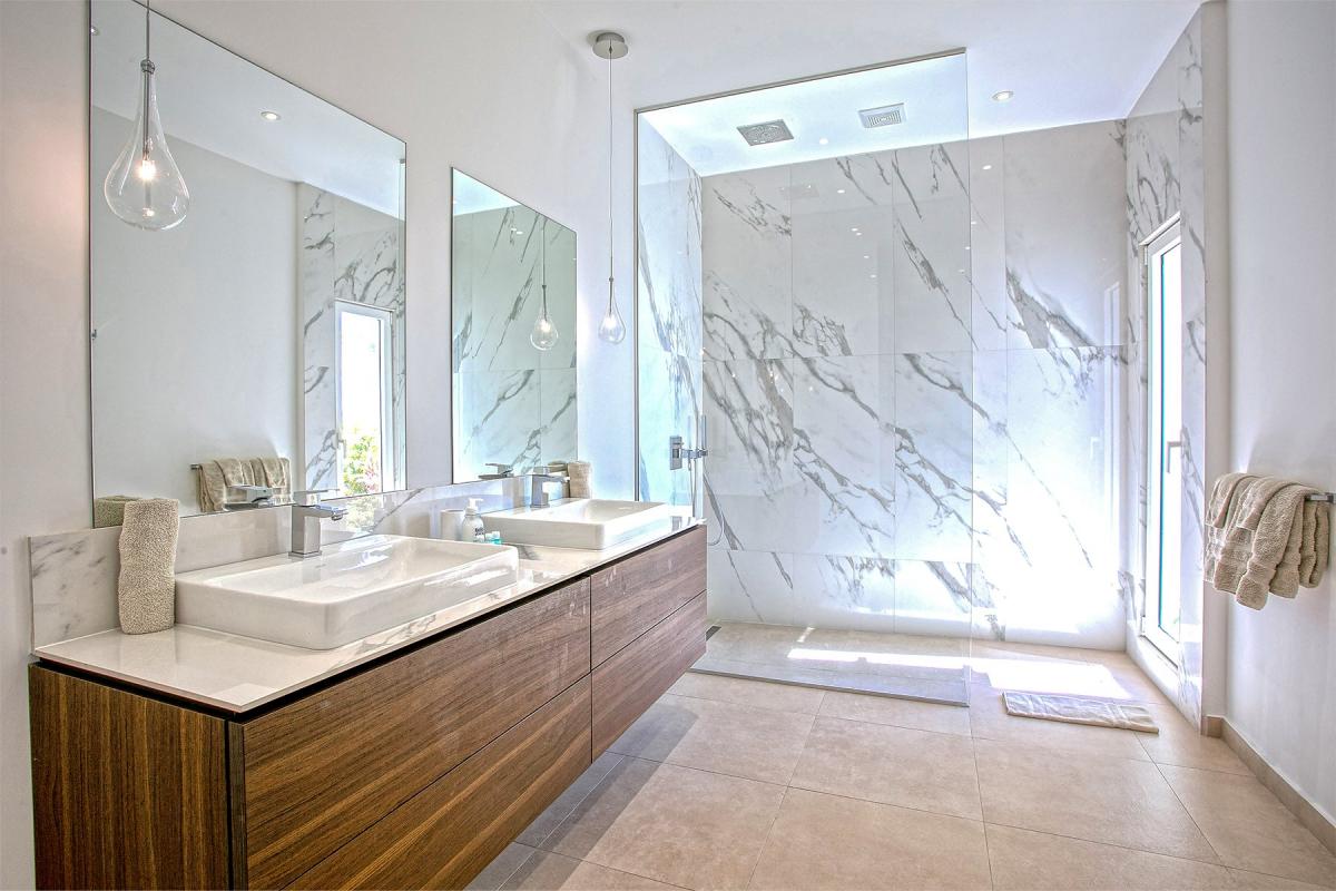 Location villa St Martin - Salle de bain chambre 3